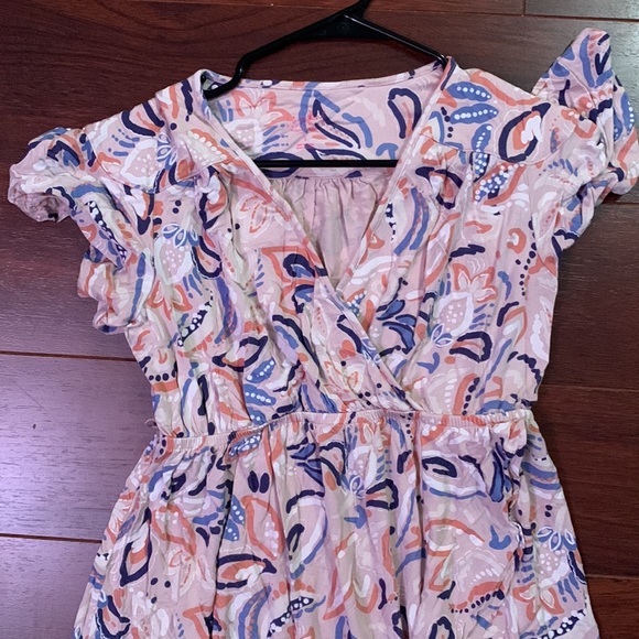 Flutter short sleeve knit maternity dress - Picture 3 of 4